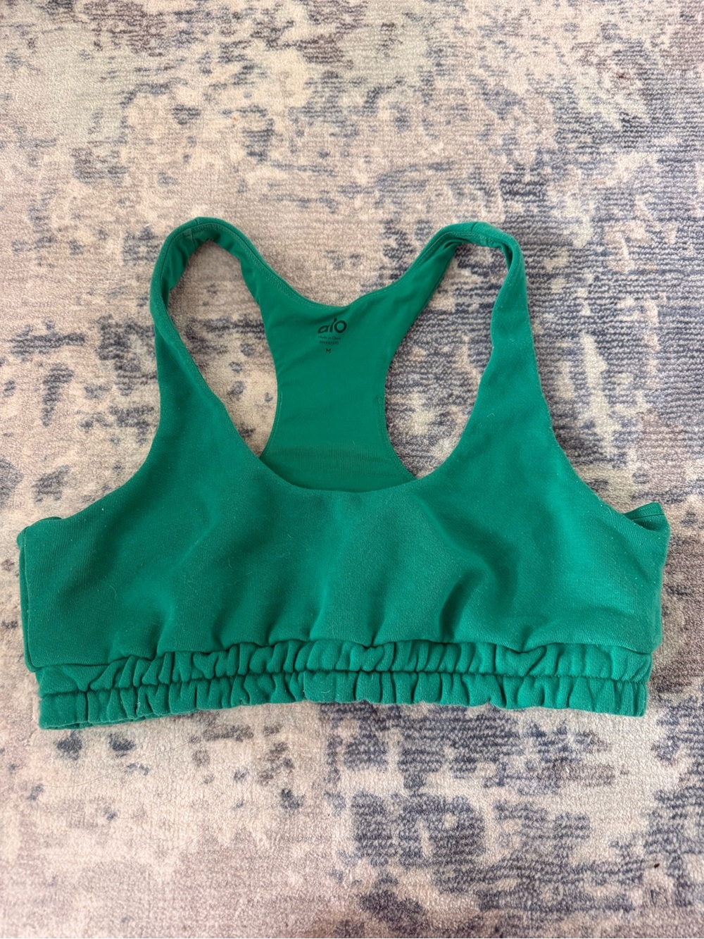 ALO Yoga Green Racerback Sports Bra